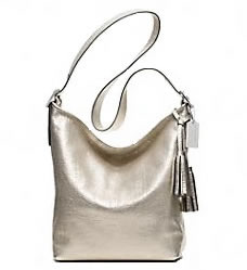 Coach Hobo in mettalic leather